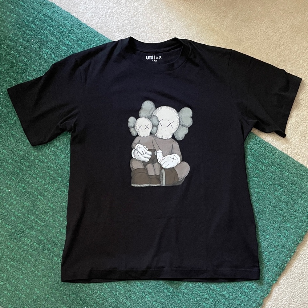 KAWS X Uniqlo retired black short sleeve t-shirt